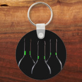 Zwarte wijnflessen sleutelhanger (Voorkant)