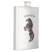 Zwarte Wild Horse Flask met aangepaste tekst Flacon (Rechts)