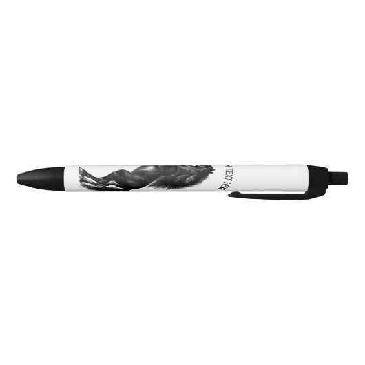Zwarte Wild Horse Pen met aangepaste tekst (Bodem)