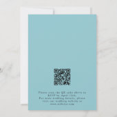 Zwarte Wilde Bloem QR Code Trouwdag Kaart (Achterkant)