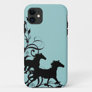 Zwarte wilde paarden Case-Mate iPhone case
