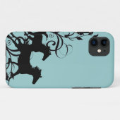 Zwarte wilde paarden Case-Mate iPhone case (Achterkant (horizontaal))