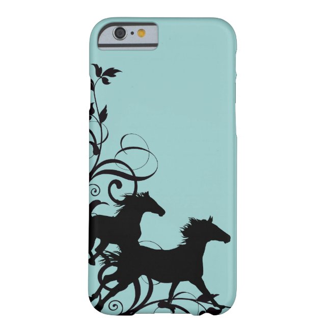 Zwarte wilde paarden Case-Mate iPhone case (Achterkant)