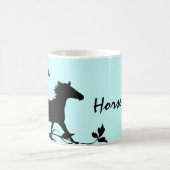 Zwarte wilde paarden koffiemok (Center)