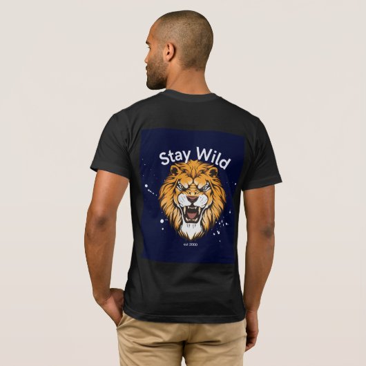 zwarte wilde t-shirt (Achterkant volledig)