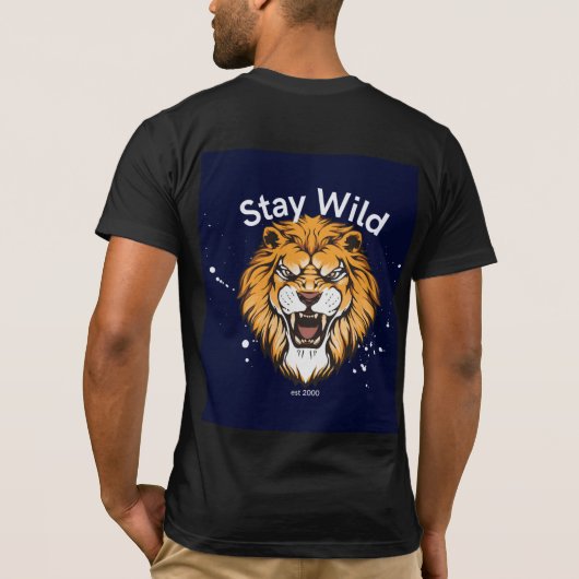 zwarte wilde t-shirt (Achterkant)