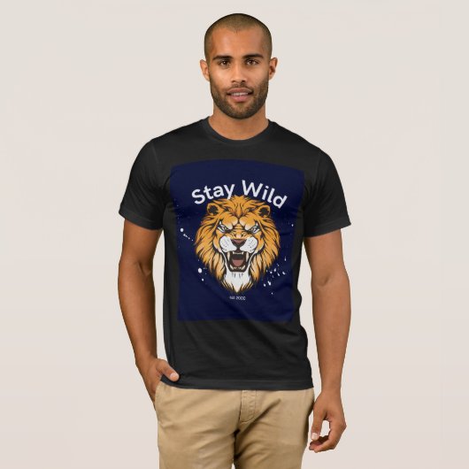zwarte wilde t-shirt (Voorkant volledig)