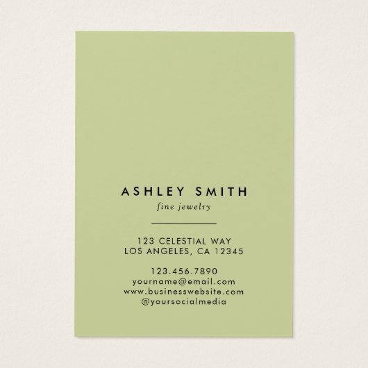 Zwarte Wildflower Meadow Earring Display Kaart (Achterkant)