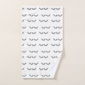 Zwarte wimpers bad handdoek (Handdoek)