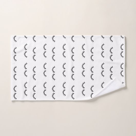 Zwarte wimpers bad handdoek (Handdoek)