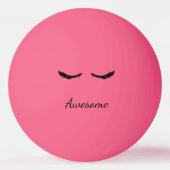 Zwarte wimpers Geweldige gepersonaliseerd Pingpongbal (Voorkant)
