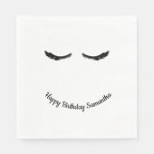 Zwarte wimpers Glam Servet (Voorkant)