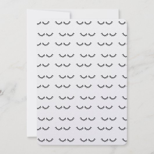 Zwarte wimpers kaart (Achterkant)