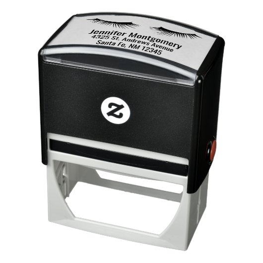 Zwarte wimpers lang & vrouwelijk  zelfinktende stempel (Product)