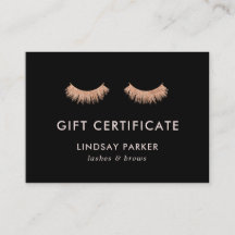 Zwarte Wimpers Make-up Artiest Gift Certificaat