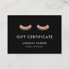 Zwarte Wimpers Make-up Artiest Gift Certificaat Aanbevelingskaartje