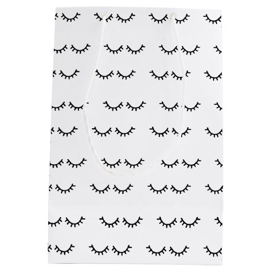 Zwarte wimpers medium cadeauzakje (Achterkant)