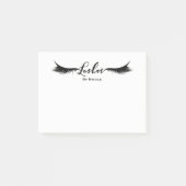 Zwarte wimpers Moderne Glam Gepersonaliseerd Post-it® Notes (Voorkant)