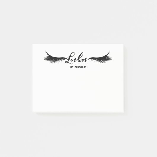 Zwarte Wimpers Oogwimpers Moderne Glam Verpersoonl Post-it® Notes (Voorkant)