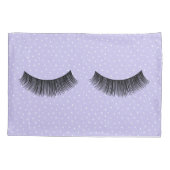 Zwarte wimpers op witte pin Stippen Kussensloop (Achterkant-Links)