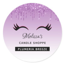 Zwarte Wimpers & Paarse Glitter Kaarsengeur