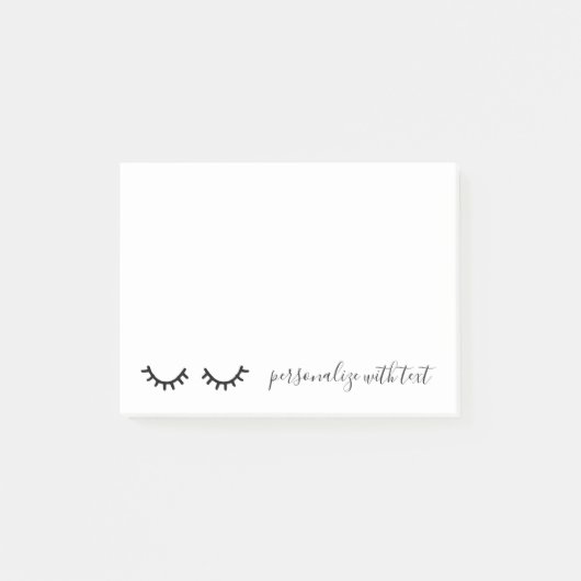 Zwarte wimpers post-it® notes (Voorkant)