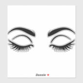 Zwarte Wimpers Wimpers Beauty Lash Sticker (Vel)