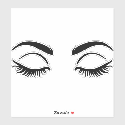 Zwarte Wimpers Wimpers Beauty Lash Sticker (Vel)