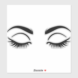 Zwarte Wimpers Wimpers Schoonheid Wimper Sticker