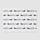 Zwarte WIMPERS Wimpers Schoonheidssalon Make-up Tissuepapier (Voorkant)