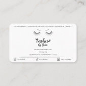 Zwarte wimpers Wispy Wimpers Beauty Visitekaartje (Achterkant)