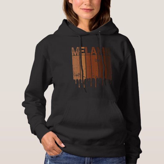  zwarte winde Blm Melanin Mannen Afro Que Hoodie (Voorkant)