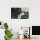 Zwarte winslow Homer Life Bass Poster (Thuiskantoor)