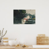 Zwarte winslow Homer Life Bass Poster (Keuken)