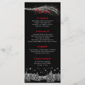 Zwarte Winter Kerst Dinner Menu (Voorkant)