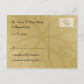 zwarte winter Weduwkaart Uitnodiging Briefkaart (Achterkant)