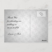 Zwarte winterbruiloft Dank je Briefkaart (Achterkant)