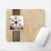  zwarte wintersneeuwvlok muismat (Met muis)