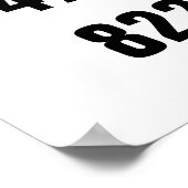 Zwarte wiskundige Pi op wit Poster (Hoek)
