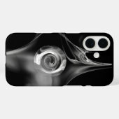 ZWARTE WIT FRACTALE ROOS Case-Mate iPhone CASE (Achterkant (horizontaal))