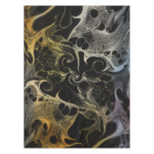 ZWARTE WIT-KLORFUL ZWIRLWAVY TAFELKLEED (Voorkant)