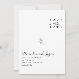 Zwarte-wit QR-code met handtekening in elegante sc Save The Date