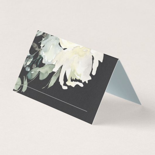 ZWARTE WIT-WIT-WEEFSELKAARTEN VOOR DE WEDINGPLAATS KAART (Voorkant)