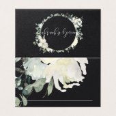 ZWARTE WIT-WIT-WEEFSELKAARTEN VOOR DE WEDINGPLAATS KAART (Buitenkant ongevouwen)