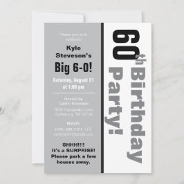 Zwarte & Witte 60e verjaardag Kaart