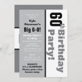 Zwarte & Witte 60e verjaardag Kaart (Voorkant / Achterkant)