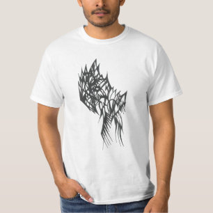 Zwarte Witte Abstracte Stam Tatuage Kunst T-shirt