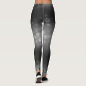 Zwarte witte Abstracte Stippen Leggings (Achterkant)