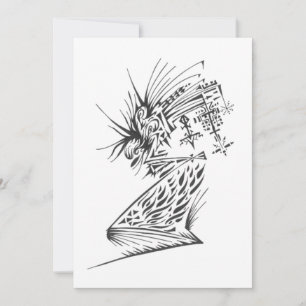 Zwarte Witte Abstracte Tribale Tattoo Kunst Strome Kaart