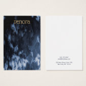 Zwarte witte Abstracte verfijnde verouderingskaart Visitekaartje (Voorkant /achterkant)